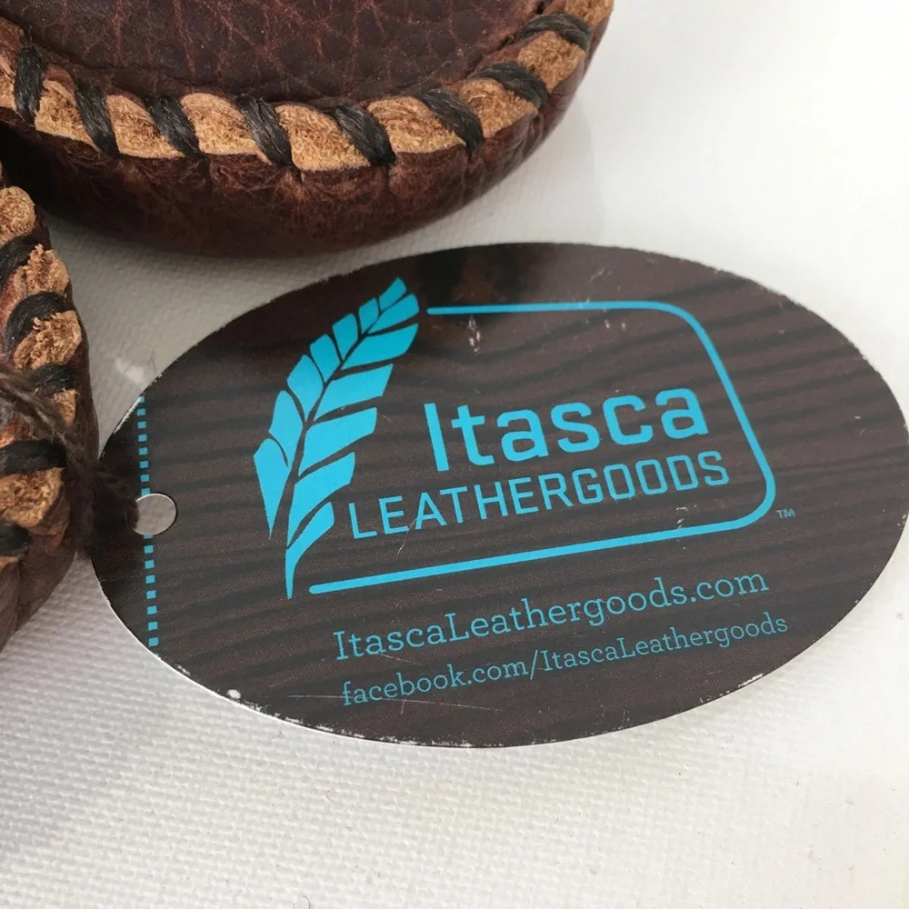 Itasca Leathergood Brown Leather Baby Moccasins NEW Infant Bootie Shoes Size XL